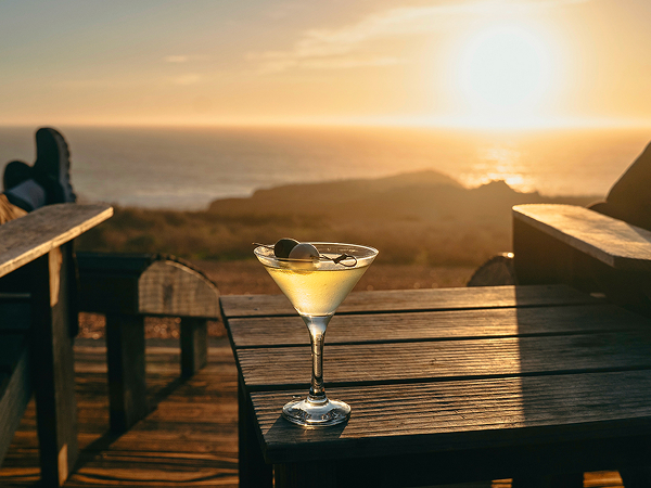 A martini and sunset