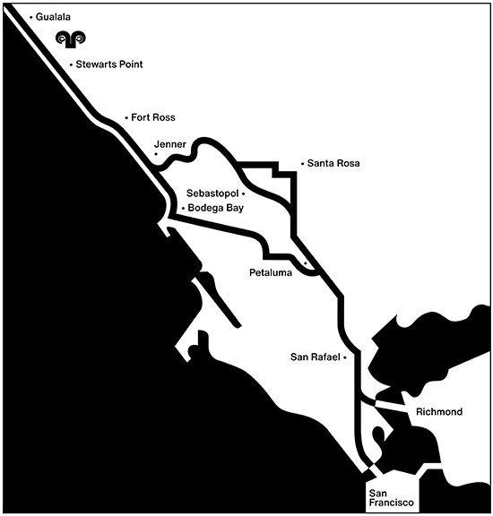 Map with landmarks