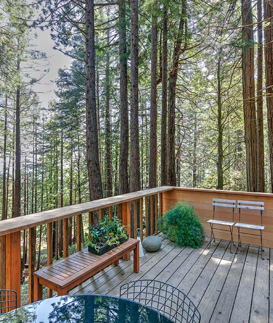 Redwood Rise Deck Seating & View